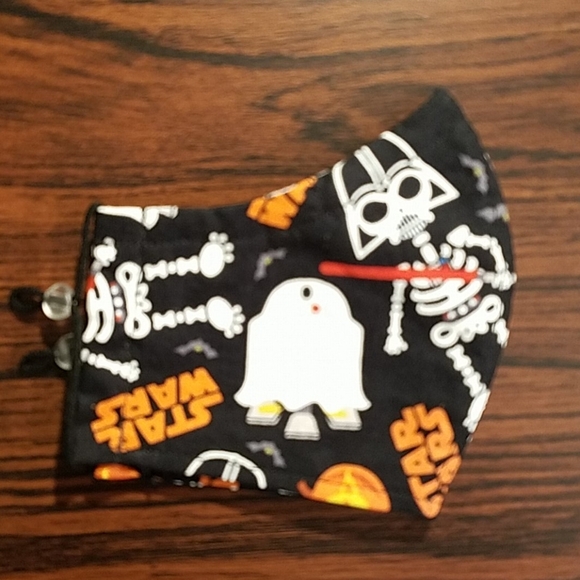 Hand Crafted Face Mask Star Wars Kids Black/Orange - Picture 3 of 4